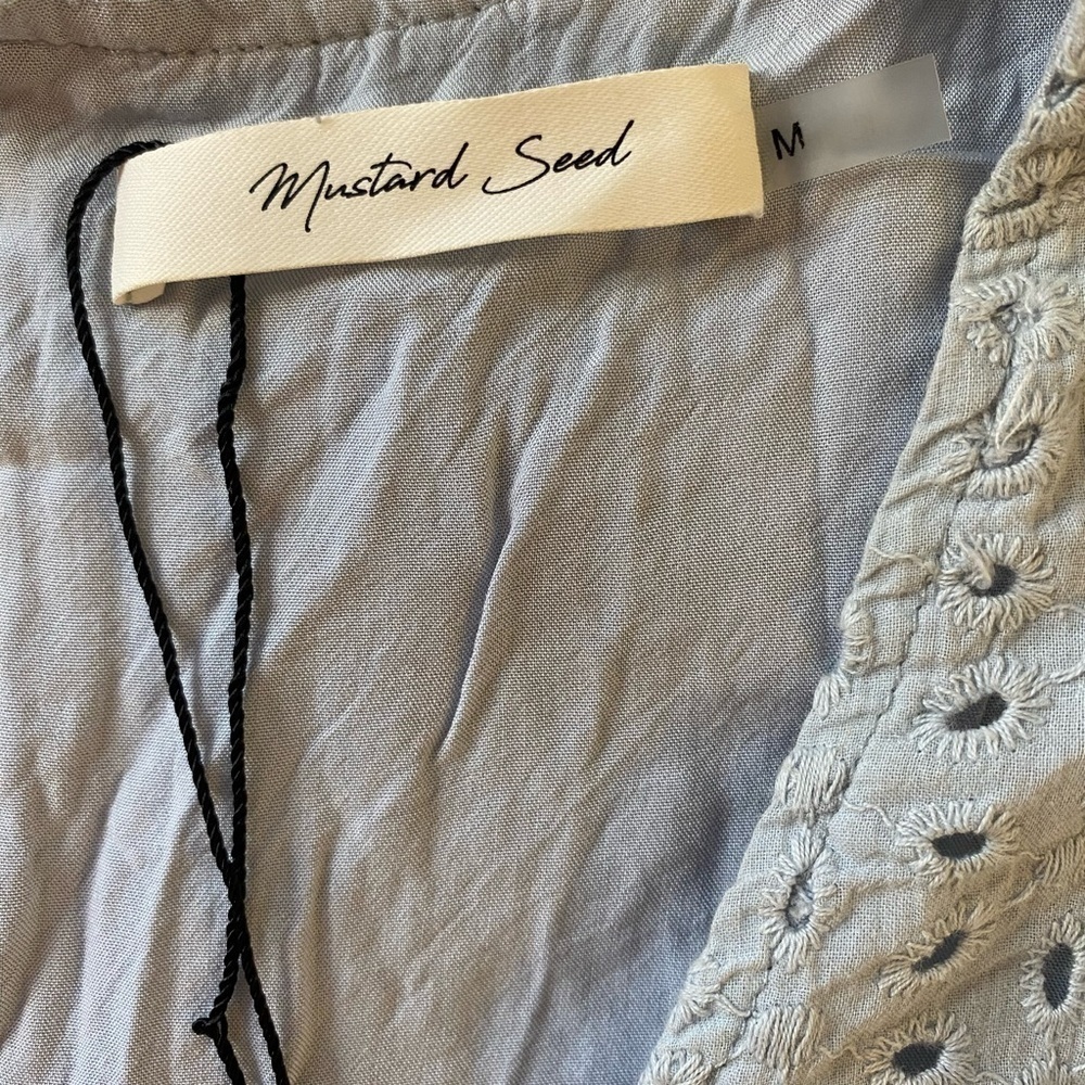 MUSTARD Seed pale blue dress size medium - Picture 9 of 10